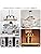 WUZUPS 3-Light Metal Pot Hanging Rack Chandelier Imitation Light Wood Grain Linear Pendant Ceiling Lighting Rustic Farmhouse Fixture Kitchen Island Dining Room, H25 x L63 x W30, E27 Base, Black