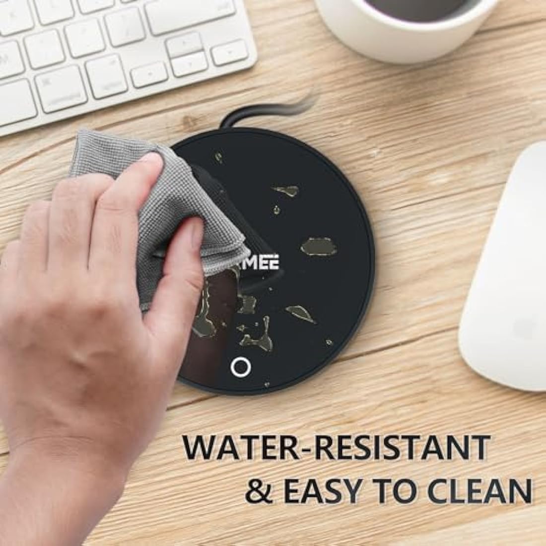GARMEE Mug Warmer Coffee Warmer - Cup Warmer with 2 Temperature Settings Smart Tea Warmer Portable Beverage Warmer Drink Warmer for Office丨Desk丨Cocoa丨Coffee丨Tea丨Milk丨Hot Drinks（Excluding Cup）