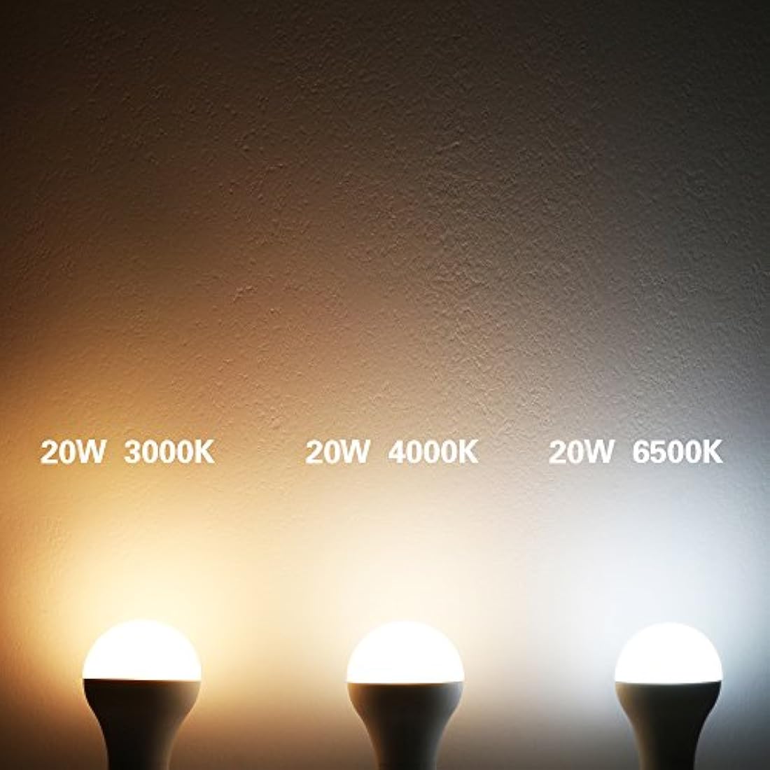 Awenia LED Light Bulb E27 Cool White A65 Edison Screw,20W 2452 lumens 6500K=150W Incandescent Bulb Golf Ball, Pack of 4