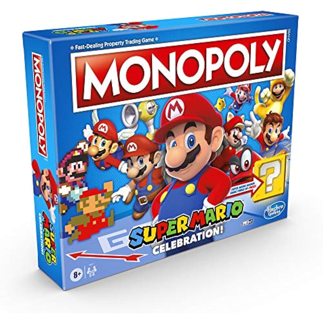 Monopoly Super Mario Celebration Edition Board Game for Super Mario Fans for Ages 8 and Up With Video Game Sound Effects, Multicolor