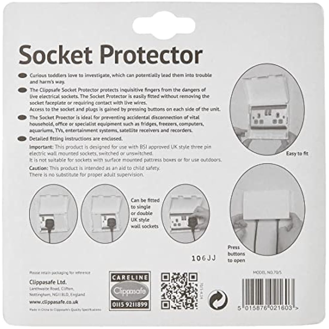Clippasafe Socket Protector, Pack of 1