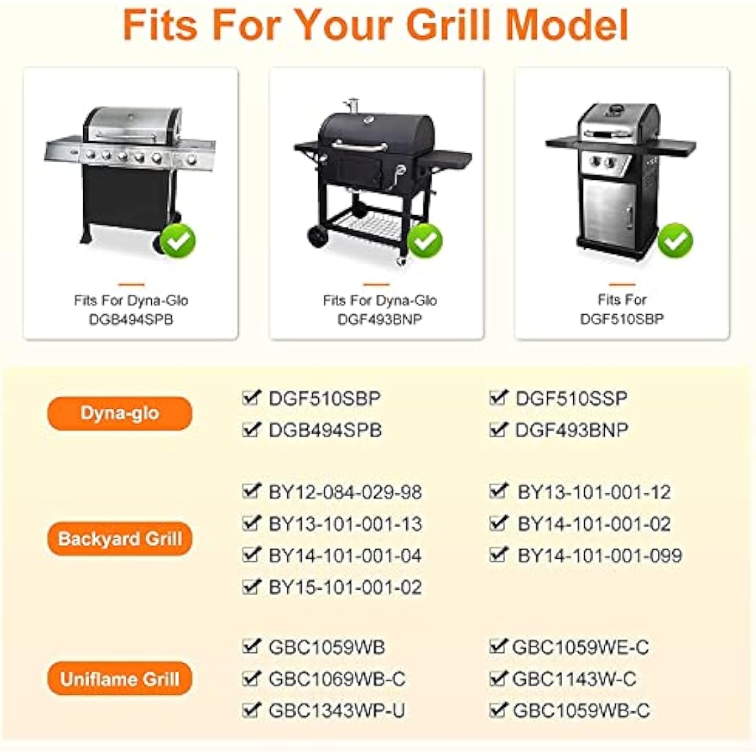GFTIME 38CM Grill Heat Plate for Dyna-Glo DGF510SSP, DGF510SSP-D, Uniflame 4/5 Burner, Porcelain Steel Flame Diffuser spare parts for Backyard BY12-084-029-98, Broilmaster G13DE, 4 Pack