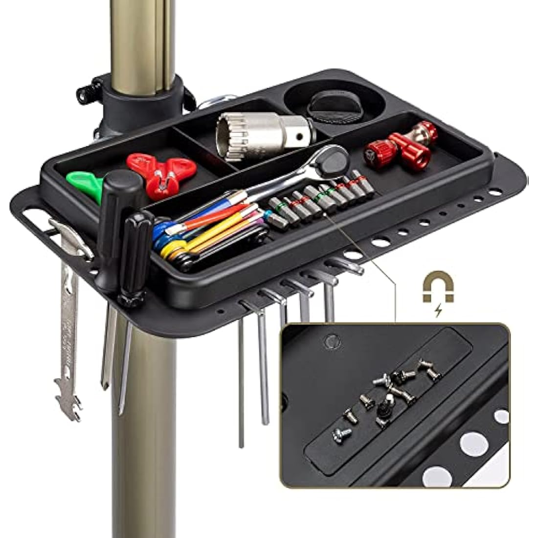CXWXC Bicycle Repair Stand Maximum Load 40 kg / 88 Pound for Electric Bicycles, Bike Maintenance Stand for Ebike with Magnetic and 360° Rotating Head (3 Feet)