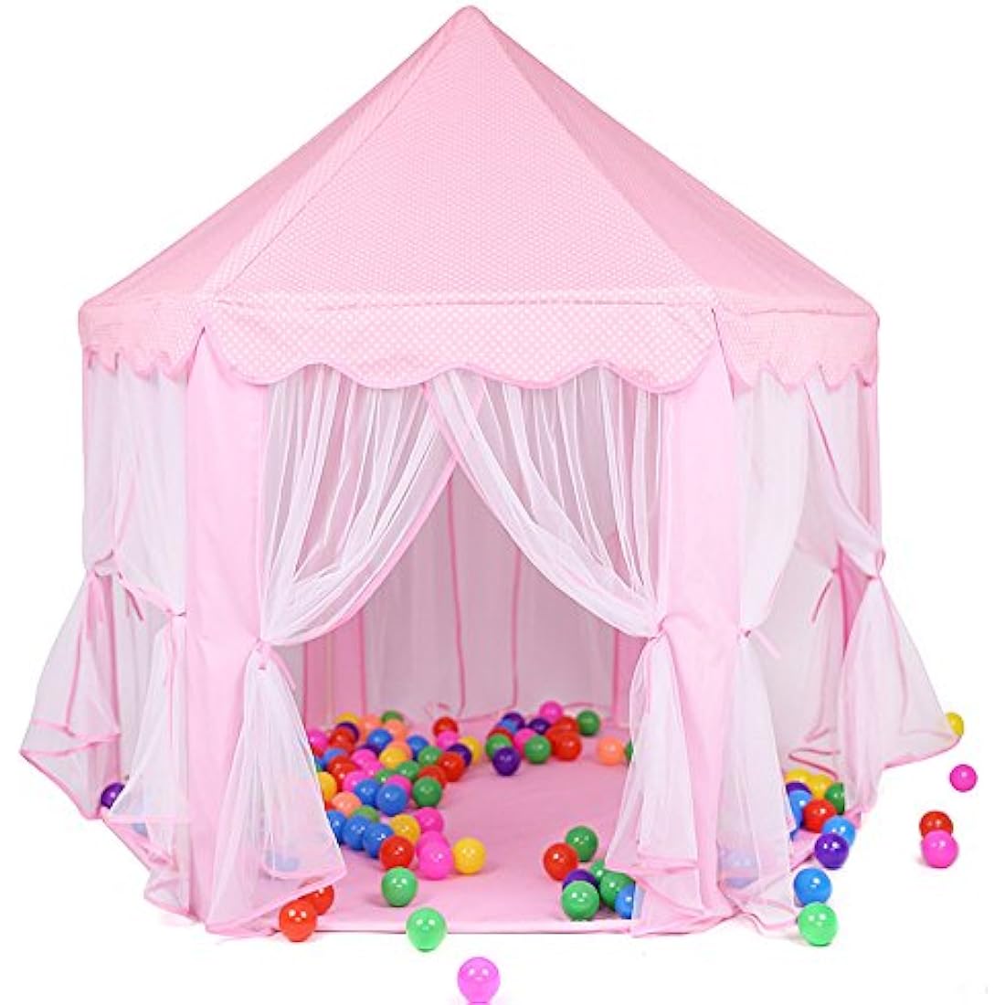 Deluxe Kids Princess Children Play Castle Tent, Garden Outdoor Indoor Playhouse,Large Playhouse For Kids Festival Fairy Princess Castle Tent, Newest Design, Extra Large Room, for Girls