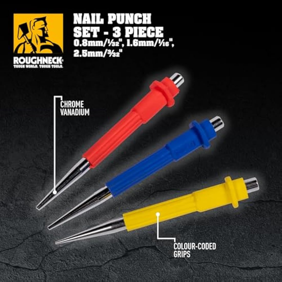 Roughneck ROU31177 Nail Punch Set 3 PCE