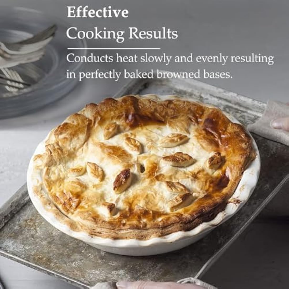 WM Bartleet & Sons 1750 T269 Crinkle Rim Pie Dish, White,27cm