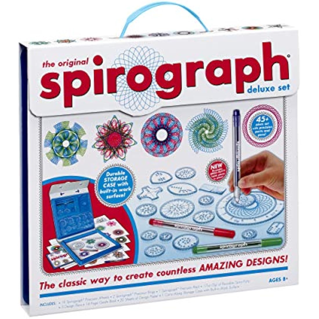 Spirograph Deluxe Set | Create Amazing Endless Designs | Including The Iconic Precision Parts, Pens & Spiro-Putty | Features Durable Storage Case | Creative Arts & Crafts Activity | for Ages 8+