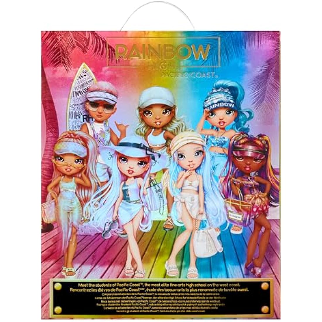 Rainbow High 578376EUC Pacific Coast-Harper Dune-Sand Fashion Doll with Outfit, Interchangeable Legs, & Display Stand-Includes Towel, Tote Bag, & More-Gift & Collectable for Kids Ages 6+ 578376