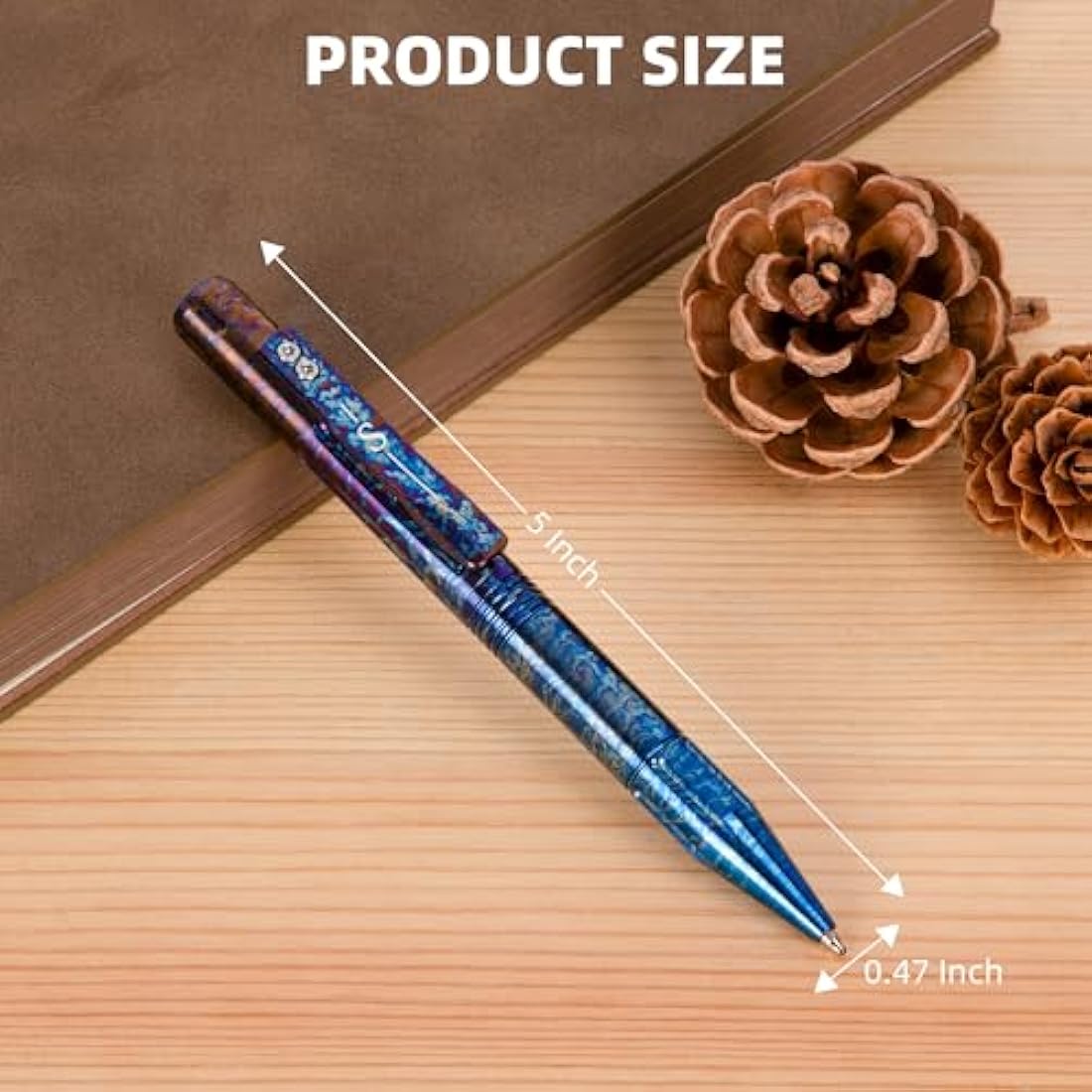 SMOOTHERPRO Titanium Bolt Action Pen | Compatible With Parker Refill | Retractable Refillable Metal Pen | for Men Women Business Writing Office Signature(GT03) | Color Multicolor