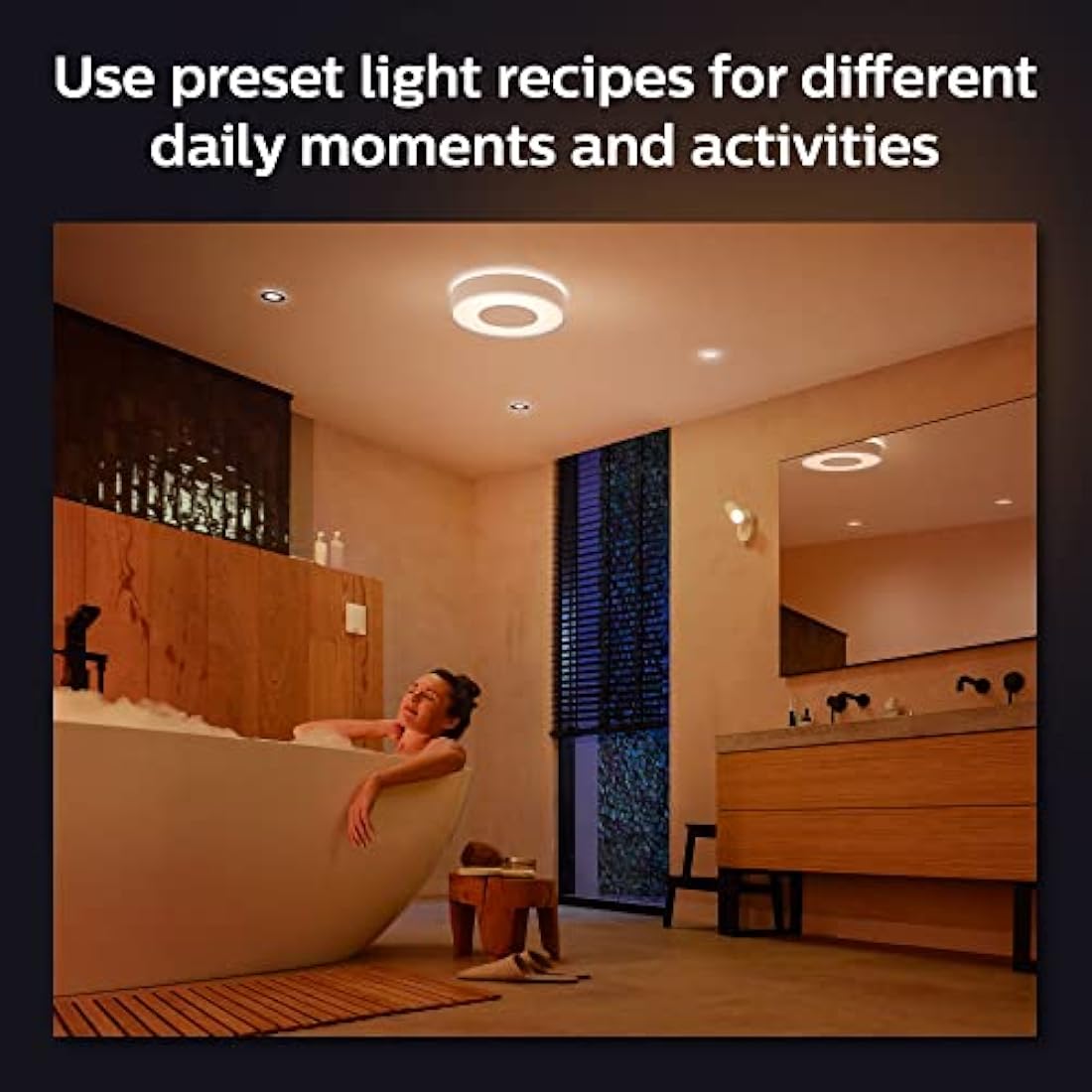 Philips Hue Xamento Colour Smart LED Ceiling Bathroom Light Medium
