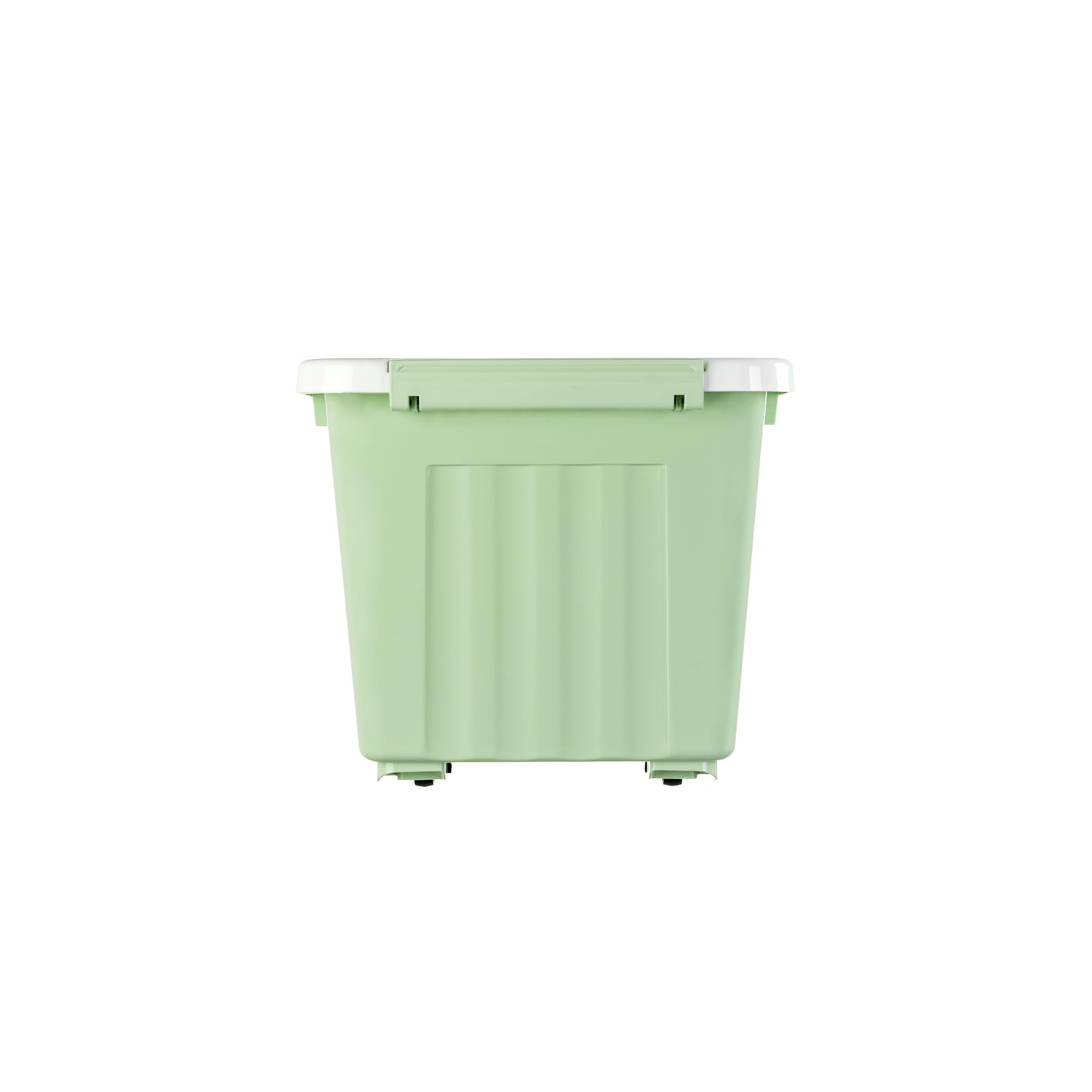Cetomo 35L*6 Storage Boxes with Lids, Plastic Storage Box with Wheels and Secure Side Latches, Stackable & Nestable Organizer for Home, Office