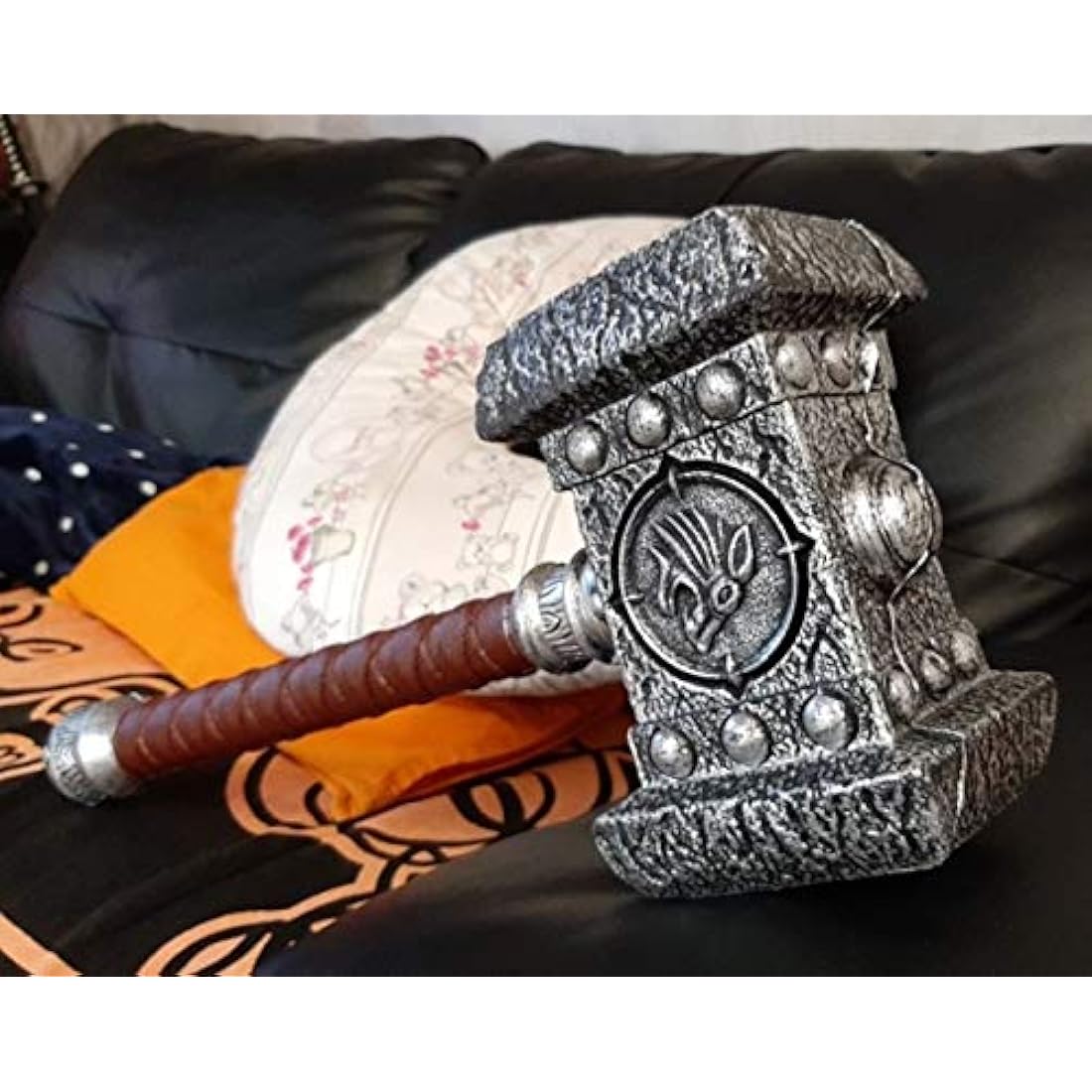 damdos Cosplay Prop Medieval Foam Block Battle Hammer Wow Warcraft Ogrim Doomhammer 54cm Destroy Thor Hammer Birthdays Gifts