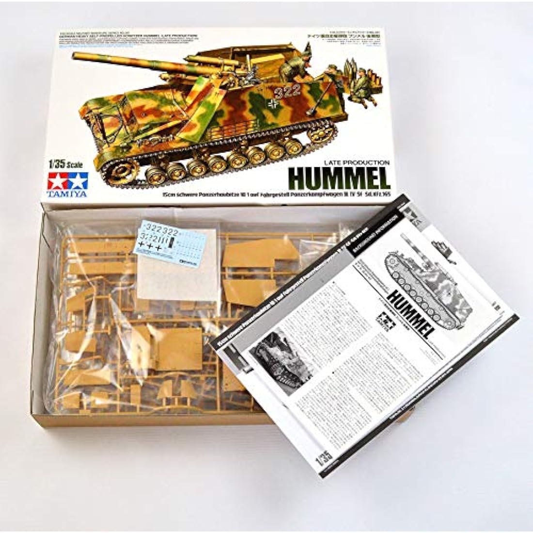 TAMIYA 35367 – 1:35 German Tank Howitzer Hummel (3) Sp.Prod., Model Building, Plastic Kit, Crafts, Hobby, Gluing, Plastic Kit, Ochre