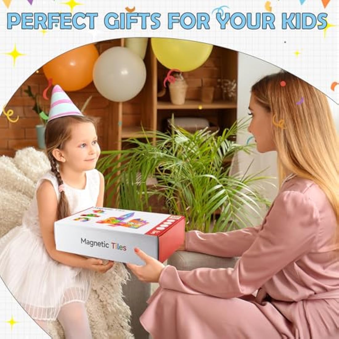 Xekel 120PCS Magnetic Building Blocks, Magnetic Tiles 3D Kids Toys Sets, Building Construction Educational STEM Toys for 3+ Year Old Boys and Girls Christmas Birthday Gifts