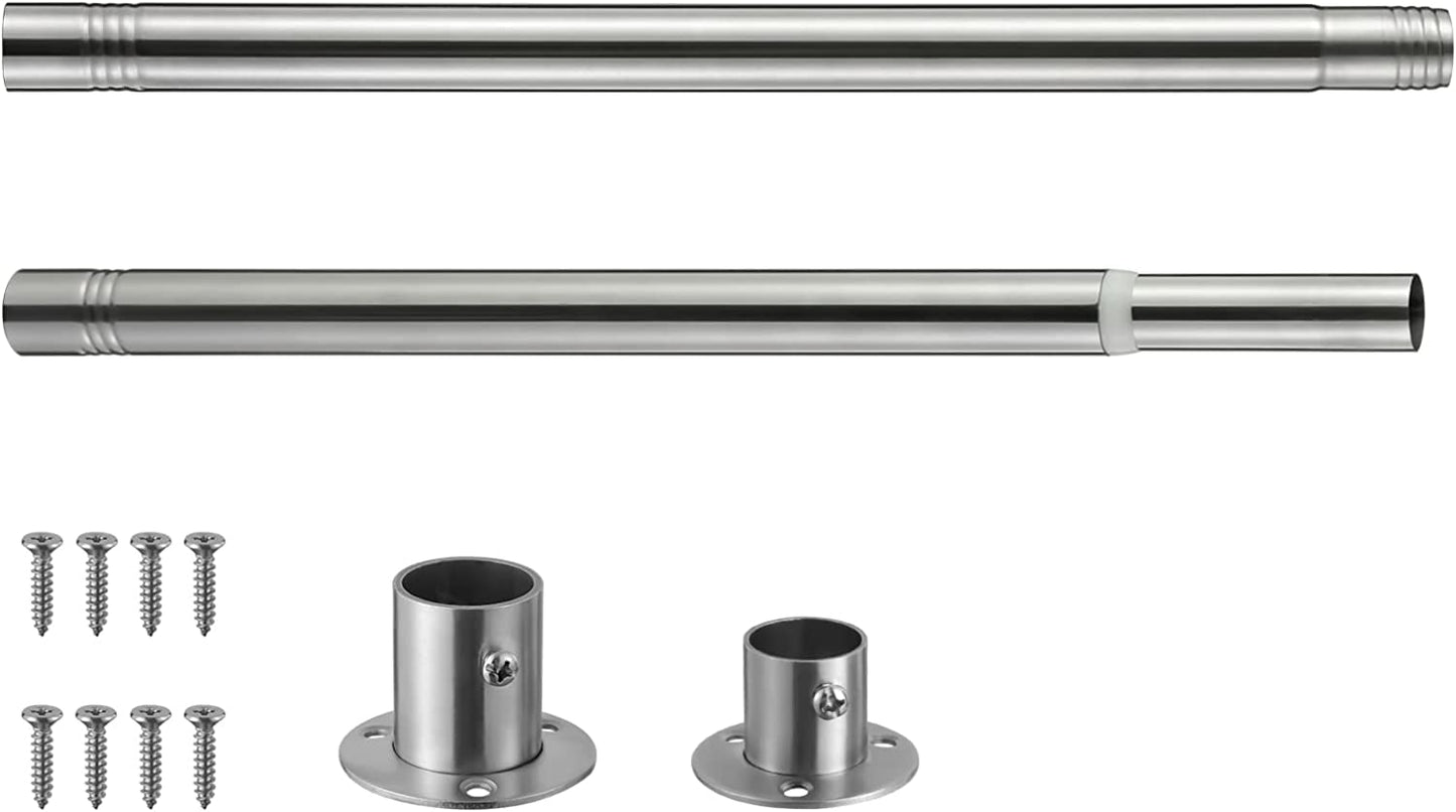 Extendable Clothes Rail, 38-99 cm Stainless Steel Clothes Rail Adjustable Wardrobe Clothes Rail for Bedroom
