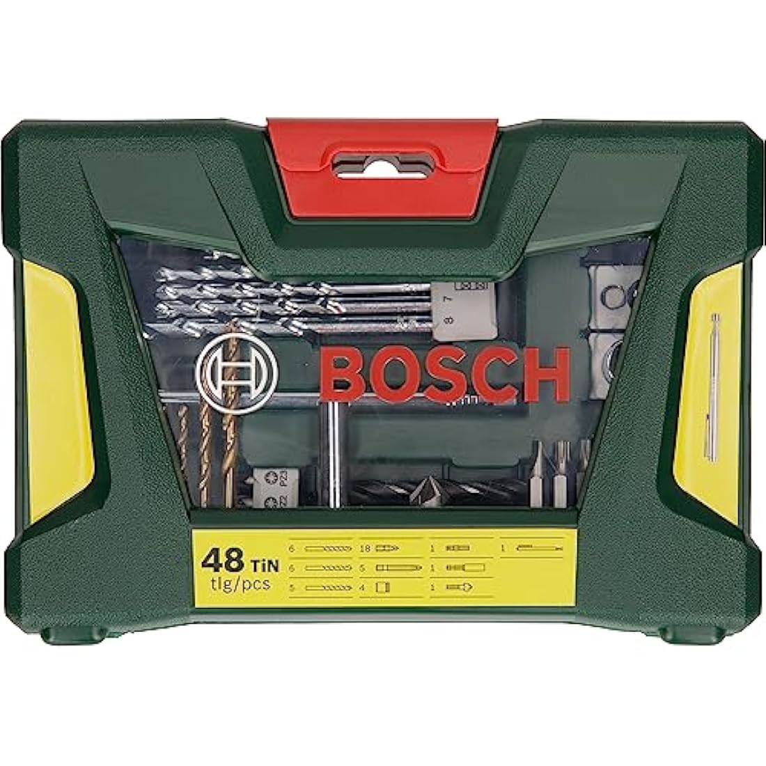 Bosch 48 pcs. Titanium Drill and Screwdriver Bit Set V-Line (with Magnetic Rod, for Wood, Masonry and Metal, Accessories Drills and Screwdrivers)