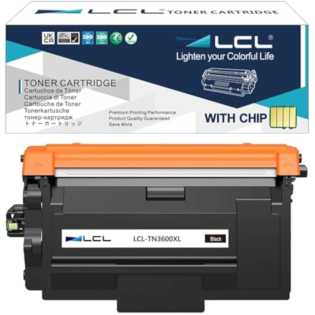 LCL TN3600XL 6000Pages Toner Cartridge Replacement for Brother TN3600 TN3600XL TN-3600 TN-3600XL for HL-L5210DN HL-L5210DW HL-L5215DN HL-L6410DN HL-L6415DN HL-L6210DW DCP-L5510DW (1Black)