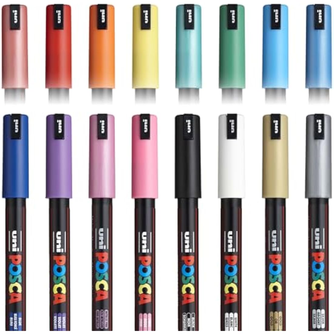 Posca Paint Marker Pens - PC-1MR - 0.7mm - Set of 16 in Canvas Wrap