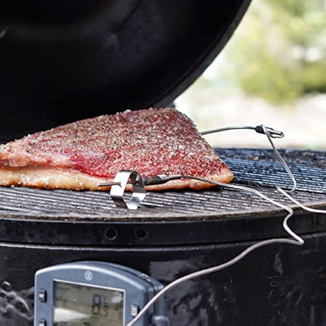 Themapen Smoke Wireless BBQ Thermometer for Smoker, Grill, Oven and Kitchen with 2 Channels, Backlit Display, Max/Min & High/Low Alarms. Perfect for barbeque meat and pit