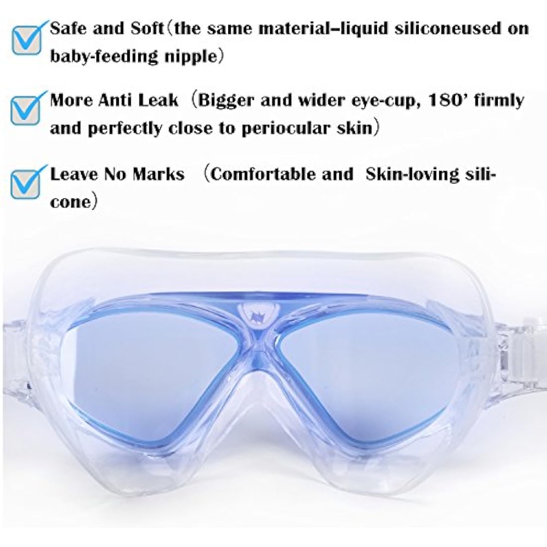 Swimming Goggles for Adults and Kids,Anti Fog No Leakage Clear Vision UV Protection Comfortable,Professional Swim Goggles for Men Women Boys Girls Children