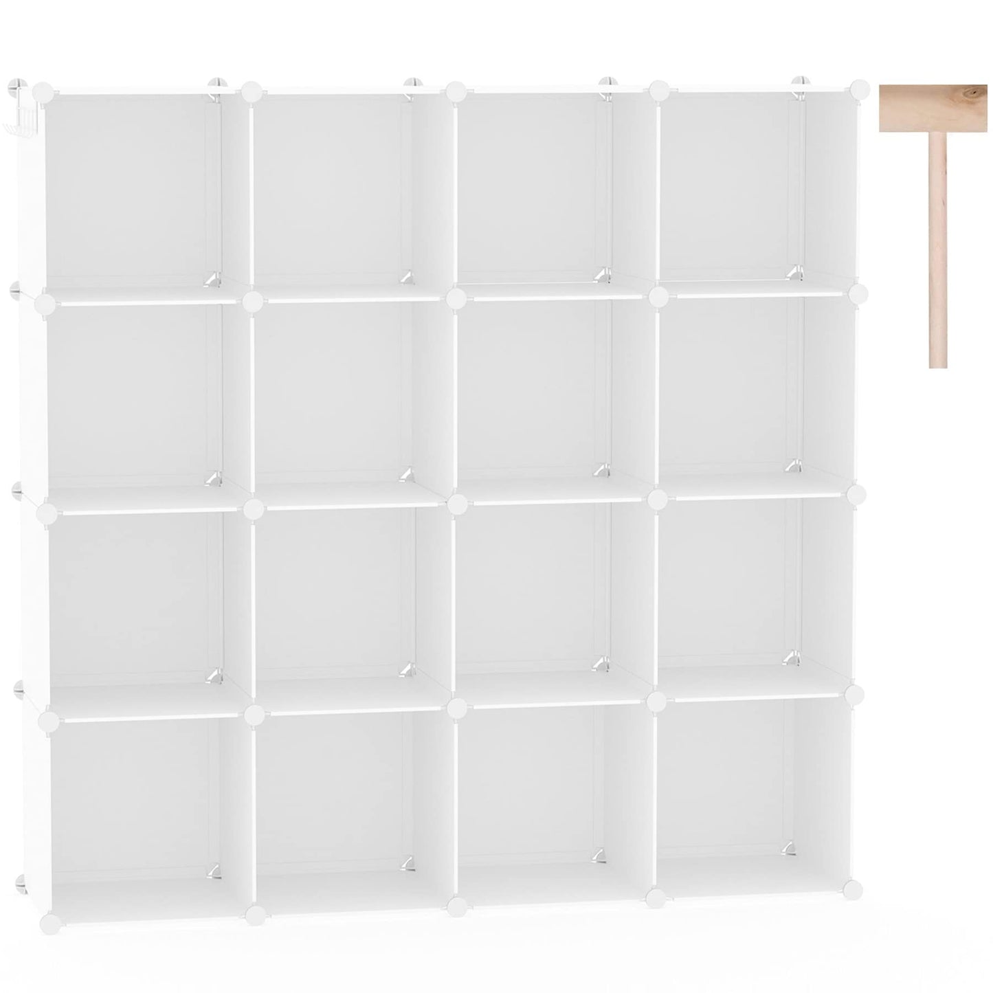 C&AHOME 16-Cube Storage Organizer Without Doors, Plastic Storage Cubes