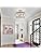 WUZUPS Chandelier 3-Light Vintage Farmhouse Industrial Imitation Wood Grain Semi-Flush Mount Ceiling Light Lighting Fixture for Foyer Hallway Storage Room Kitchen Bathroom, H 30 x W 24, Nickel