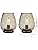 TRIROCKS Set of 2 Metal Battery Operated Table Lamp 17cm Tall Metal Cage Shape Cordless Lanterns with LED Edsion Bulb for Patio Garden Wedding Parties Indoor Outdoor (Brown)
