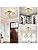 WUZUPS Crystal Chandelier Semi-Flushmount Ceiling Light Modern Lighting Fixture for Bedroom Hallway Bar Kitchen Bathroom, H 19.3cm W 25 cm, Gold, G9 Base