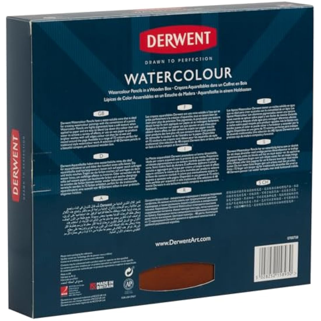 Derwent Watercolour Pencils, Painting & Drawing, Set Of 48 In Wooden Gift Box, Ideal For Blending & Layering, Professional Quality, 0700758