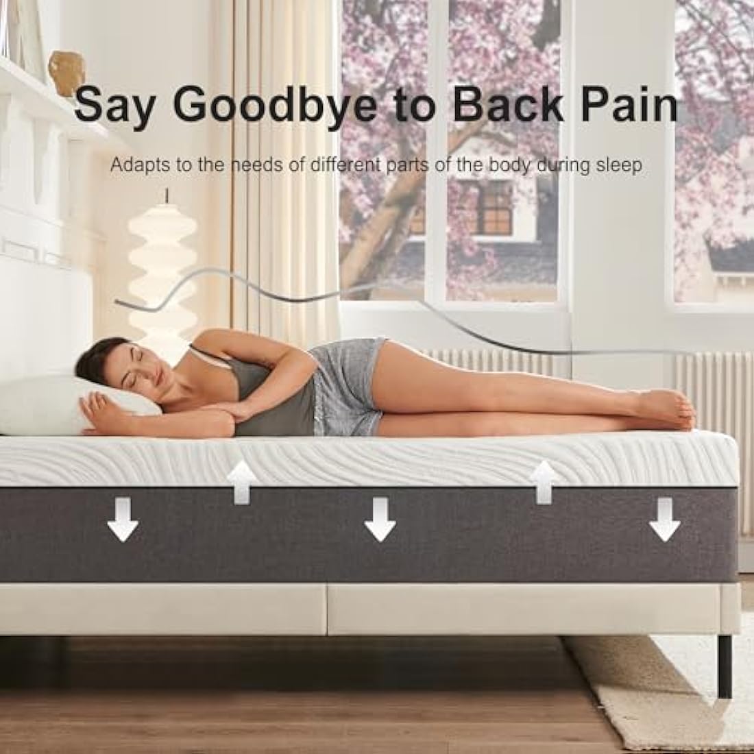 Twirest Mattresses, 30cm Double Mattresses with Memory Foam and Anti-mite, Breathable, Removable Carved Cover, Mattress in a Box, Edges Support for Sleep Supportive(135x190x30cm)