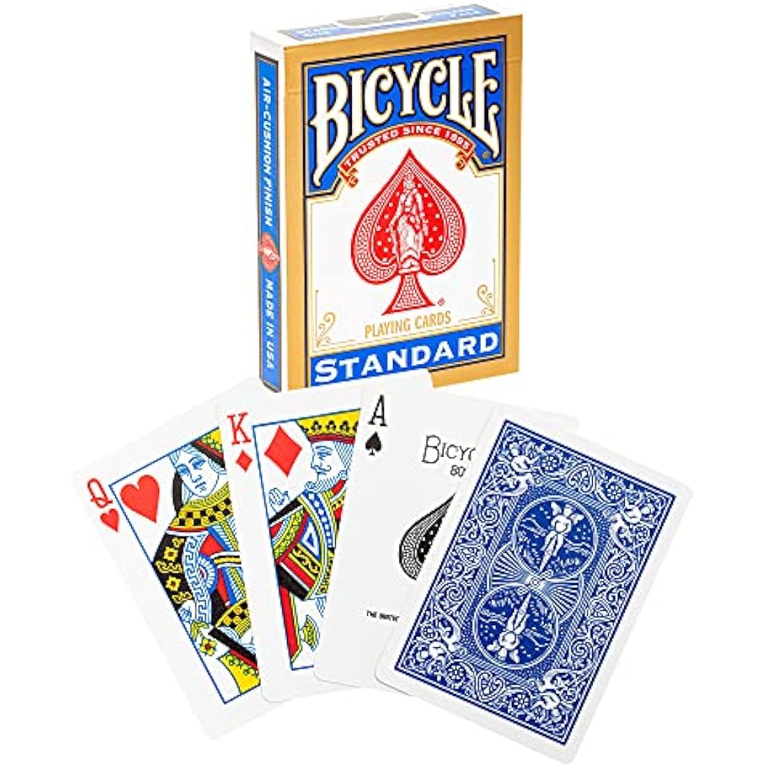 Bicycle Gold Standard Playing Cards - 12 Decks, Air Cushion Finish, Iconic International Rider Back Design, Standard Index, Superb Handling and Durability