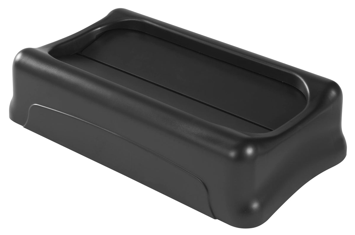 Rubbermaid Commercial Products Slim Jim Swing Lid Black FG267360BLA