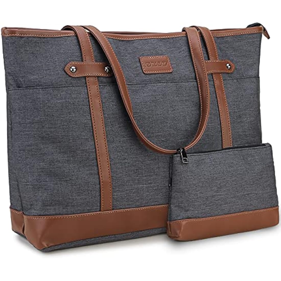 RAVUO Laptop Tote Bag, Water Resistant Lightweight Women 15.6 Inch Laptop Work Bag Teacher Bag Carry On Shoulder Bag with Padded Laptop Compartment