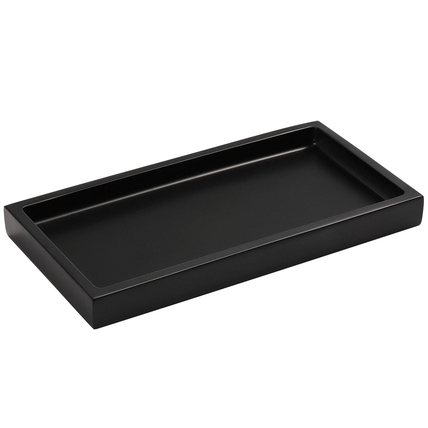Luxspire Bathroom Vanity Tray, Resin Dresser Jewelry Ring Dish Tank Storage Kitchen Sink Countertop Organiser Plate Holder for Perfume Candles Soap
