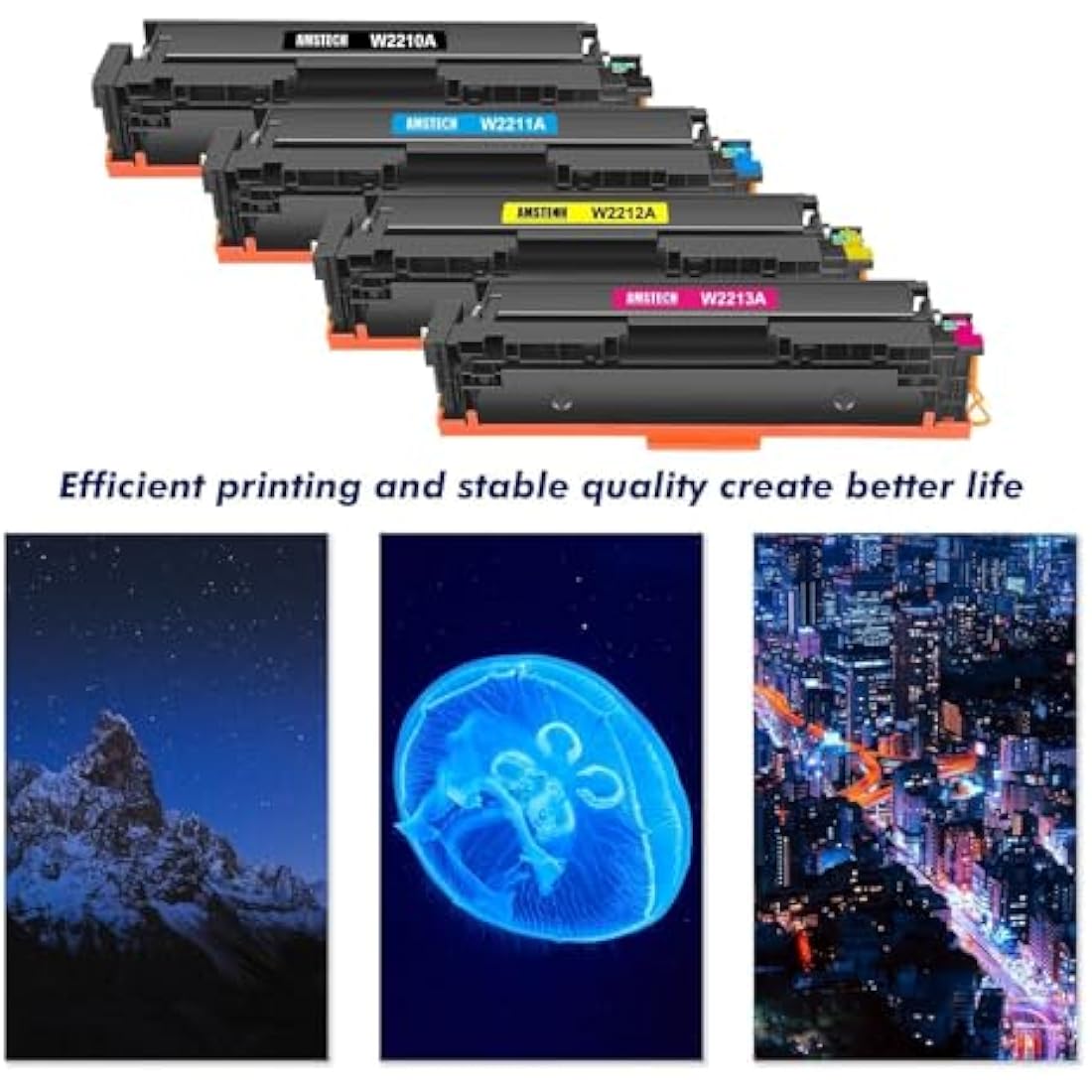 207A 207X M283fdw Toner Cartridge With Chip Multipack for HP Color LaserJet Pro MFP M283fdw M255dw M283fdn M282nw M255nw W2210A W2211A W2212A W2213A Ink - Black Cyan Yellow Magenta