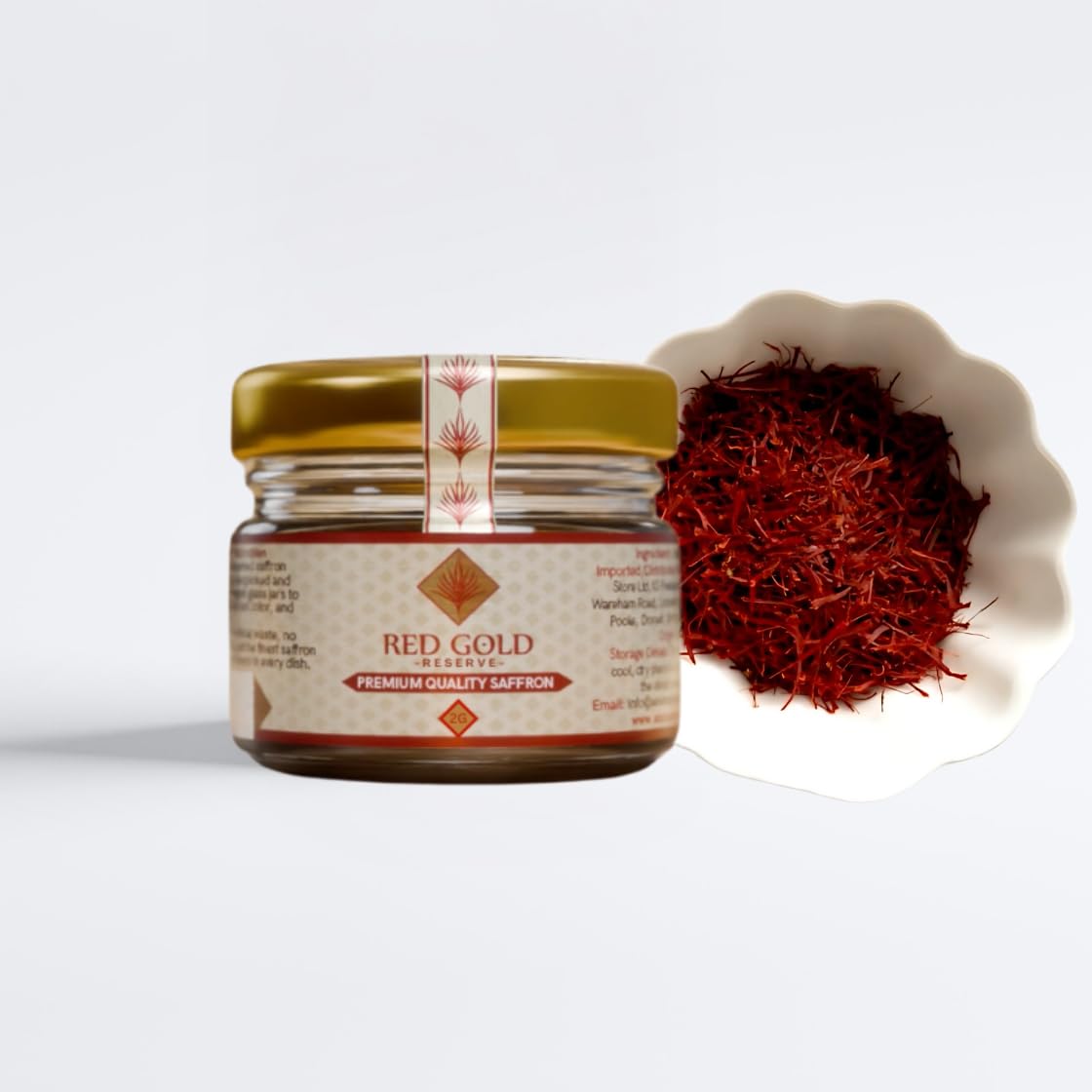 Saffron Threads ? Premium Spanish Saffron by Red Gold Reserve ? ISO 3632 Grade 1 Certified ? 100% Pure, Hand-Harvested ? Available in 1g, 2g, 5g & 25g