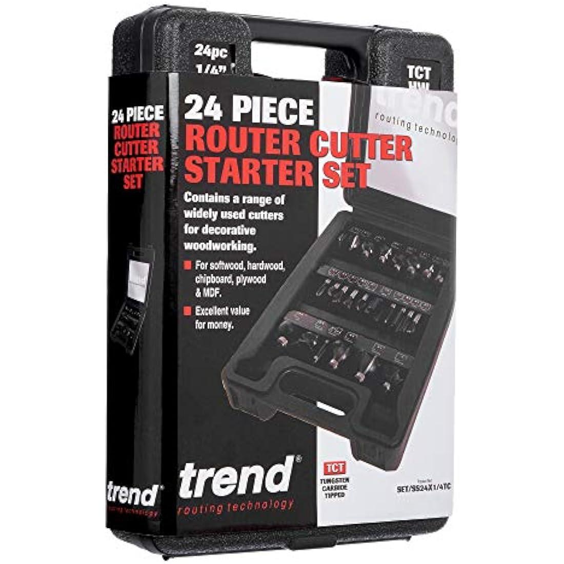 Trend 24 piece router cutter set - 1/4in shank SET/SS24X1/4TC (Package may vary)