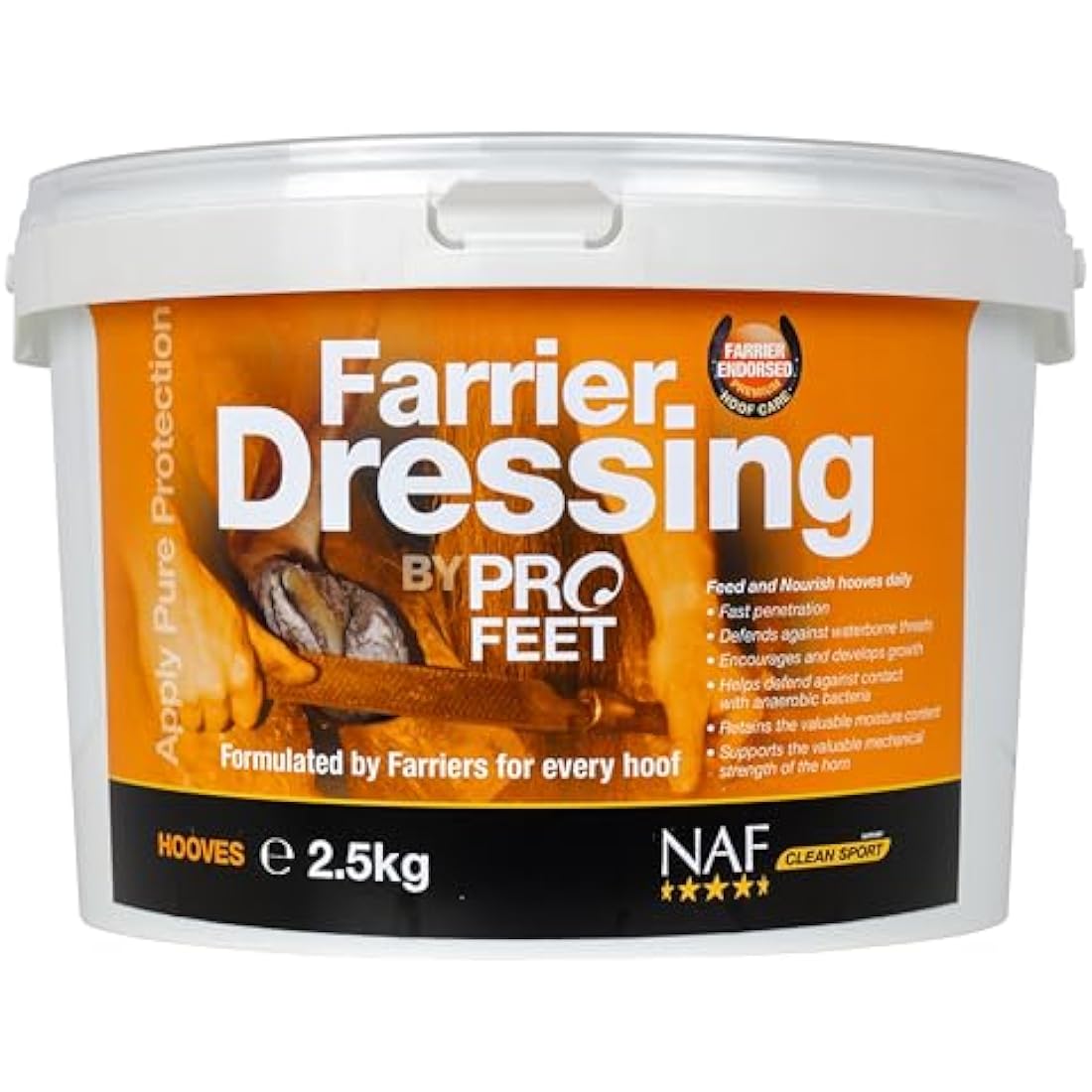 NAF Profeet Farrier Hoof Dressing 2.5kg – Professional Daily Hoof Conditioner – Supports Horn Health, Hydration & Growth – With Natural Oils & Nutrients