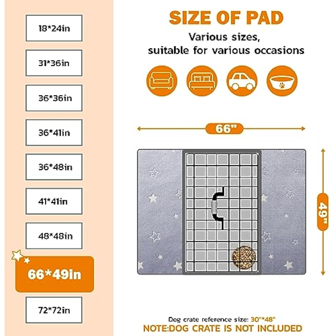 Washable Puppy Pads Extra Large, 168x125cm Fast Absorption Reusable Puppy Pads, Dog Pee Pad xl, Waterproof Whelping Pads, Non-Slip Large Puppy Training Pads Pet Playpen Puppy Mat for Floor, Dog Crate