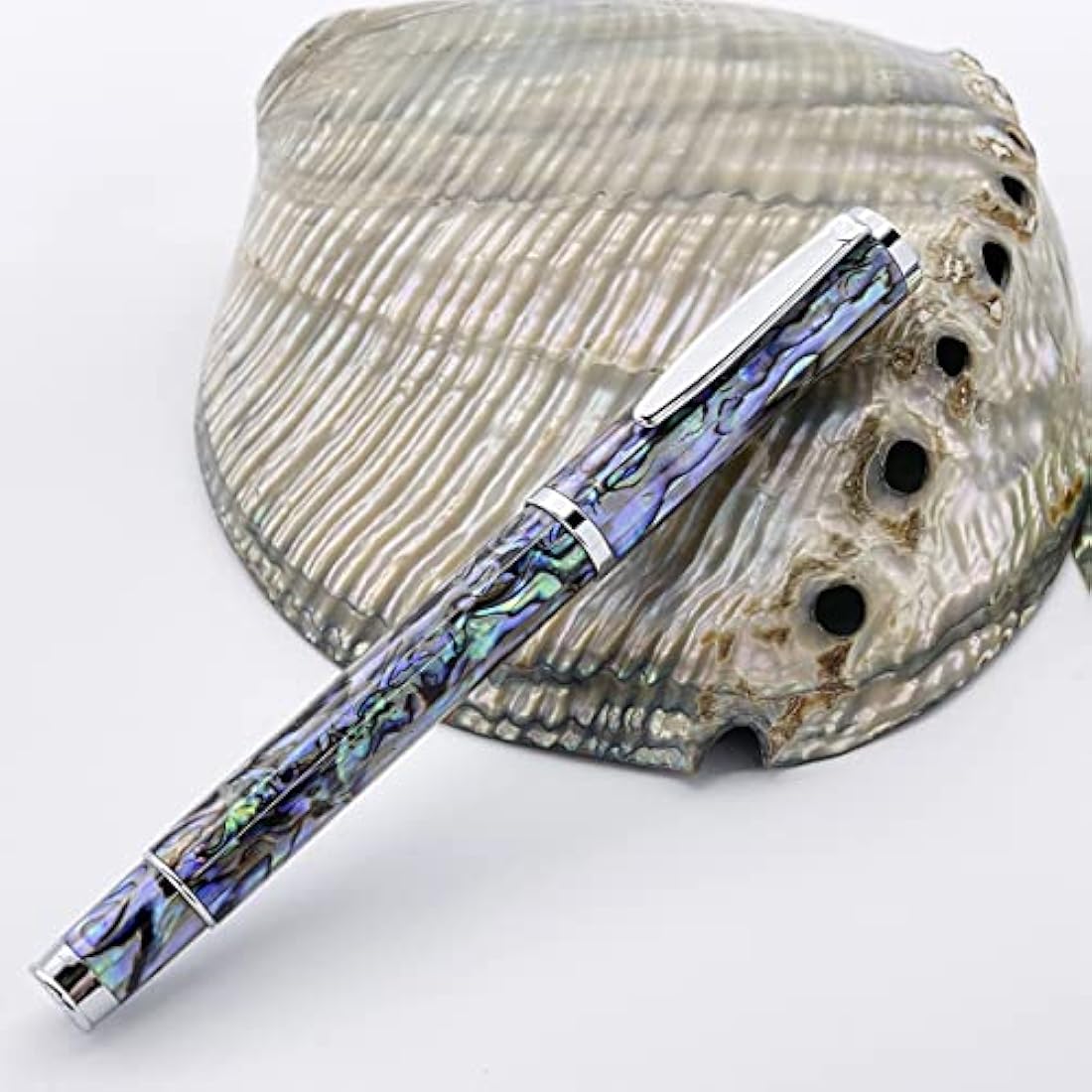 LACHIEVA LUX Nice Stunning Sea Shell Abalone Rollerball Pen with German-made Refill, Luxury Pen Gift for Woman, Man, Professional for Writing