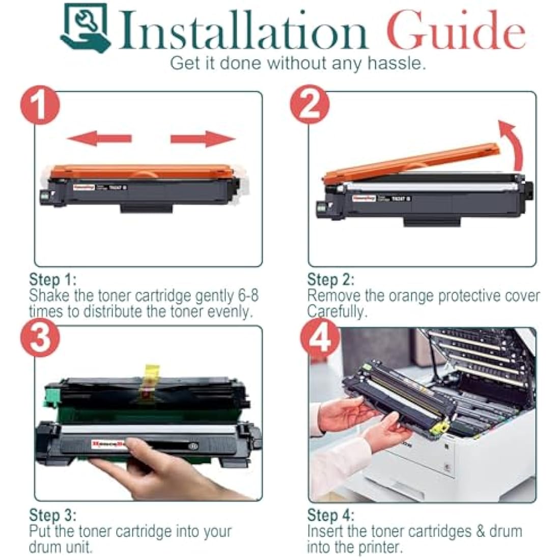 HenceBuy TN248XL TN248 Toner Cartridges Compatible with Brother TN-248XL TN-248 for HL-L3220CWE HL-L3240CDW HL-L8240CDW DCP-L3560CDW DCP-L3520CDWE DCP-L3520CDW MFC-L3740CDWE MFC-L8390CDW (4 Pack)