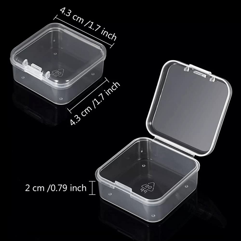 WYAN 15 Pack Square Clear Plastic Storage Containers Box with lids