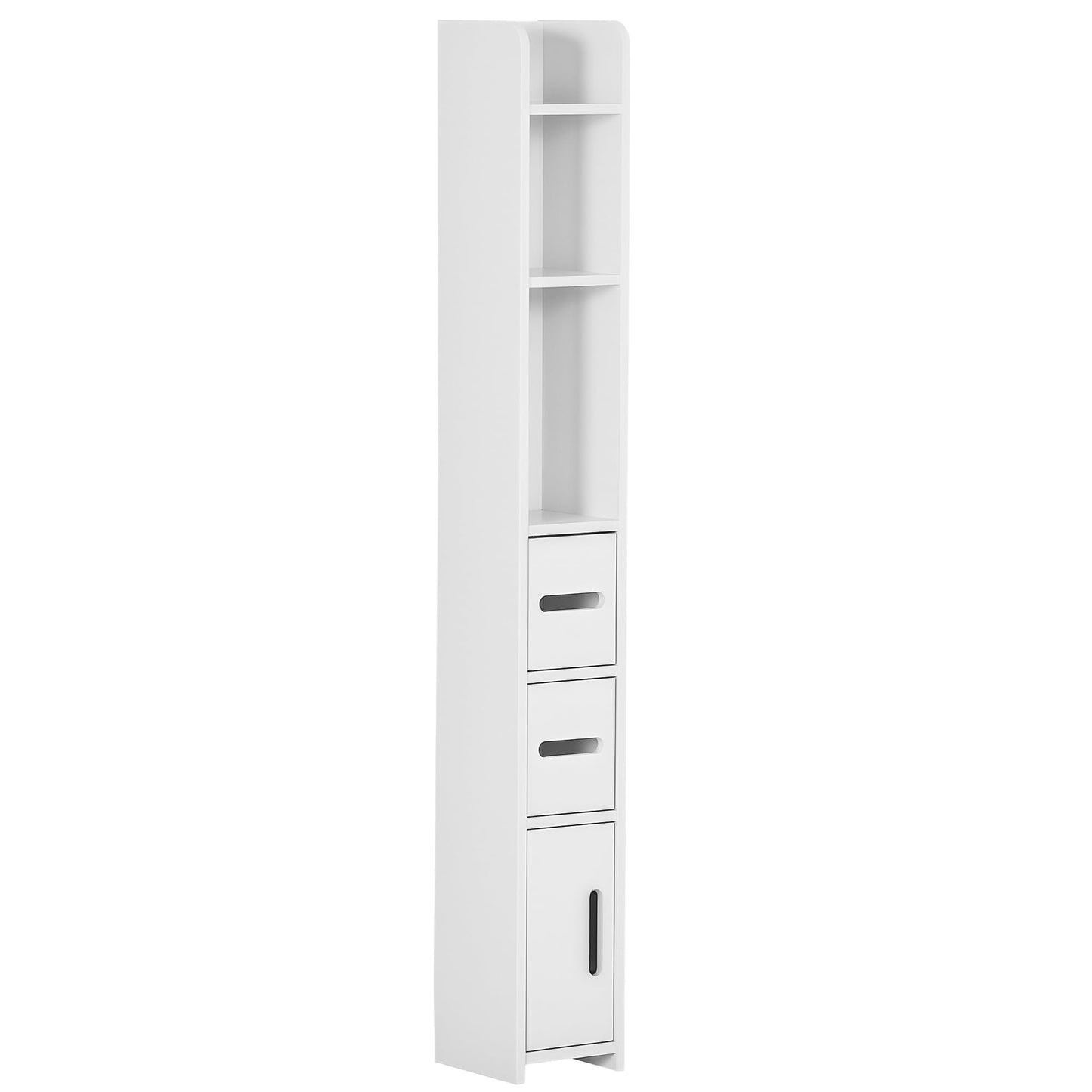 kleankin Modern Bathroom Storage Cabinet Freestanding Open Shelves White