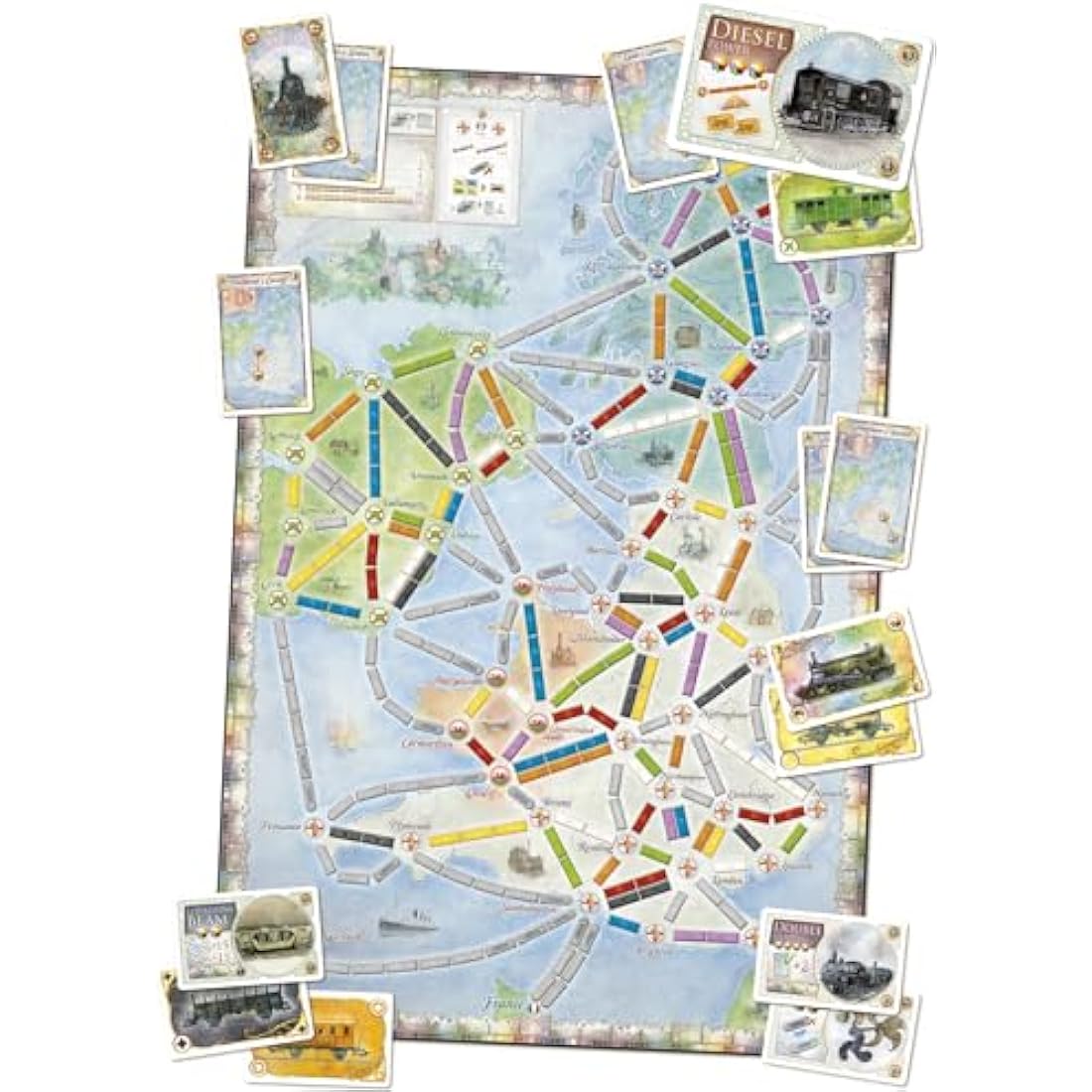 Days of Wonder | Ticket to Ride United Kingdom | Board Game Expansion Only | Ages 8+ | 2-5 Players | 30-60 Minute Playing time