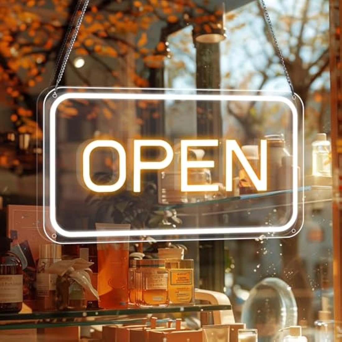 LightingWill LED Neon Open Sign, 16"x 9" Ultra Bright Open Signs for Business, Dimmable 5V USB Light Up Signs for Business Window, Coffee Shops, Stores, Restaurants Bars Hotel, Horizontal