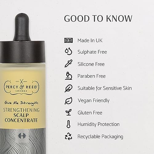 Percy & Reed Give Me Strength Strengthening Scalp Concentrate - High Performance Serum, Thickens Hair. Dermatologically Tested. Free from Gluten, Sulphates, Silicones & Parabens. Vegan - 50ml