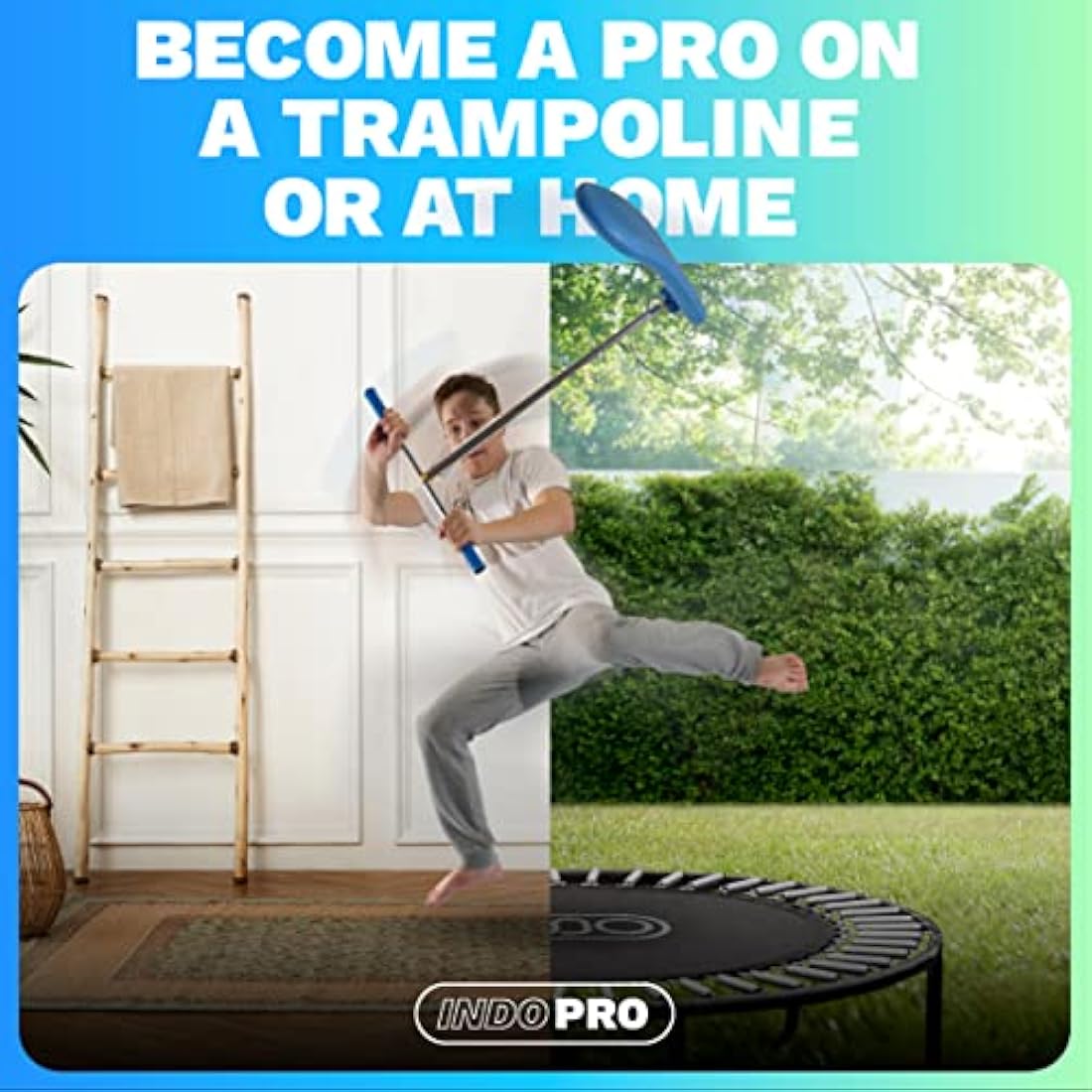 The INDO Trick Scooter - Stunt Scooter For Teens, Kids and Adults - Trampoline Scoot To Practice Pro Tricks - Indoors and Outdoors - Professionals And Beginners