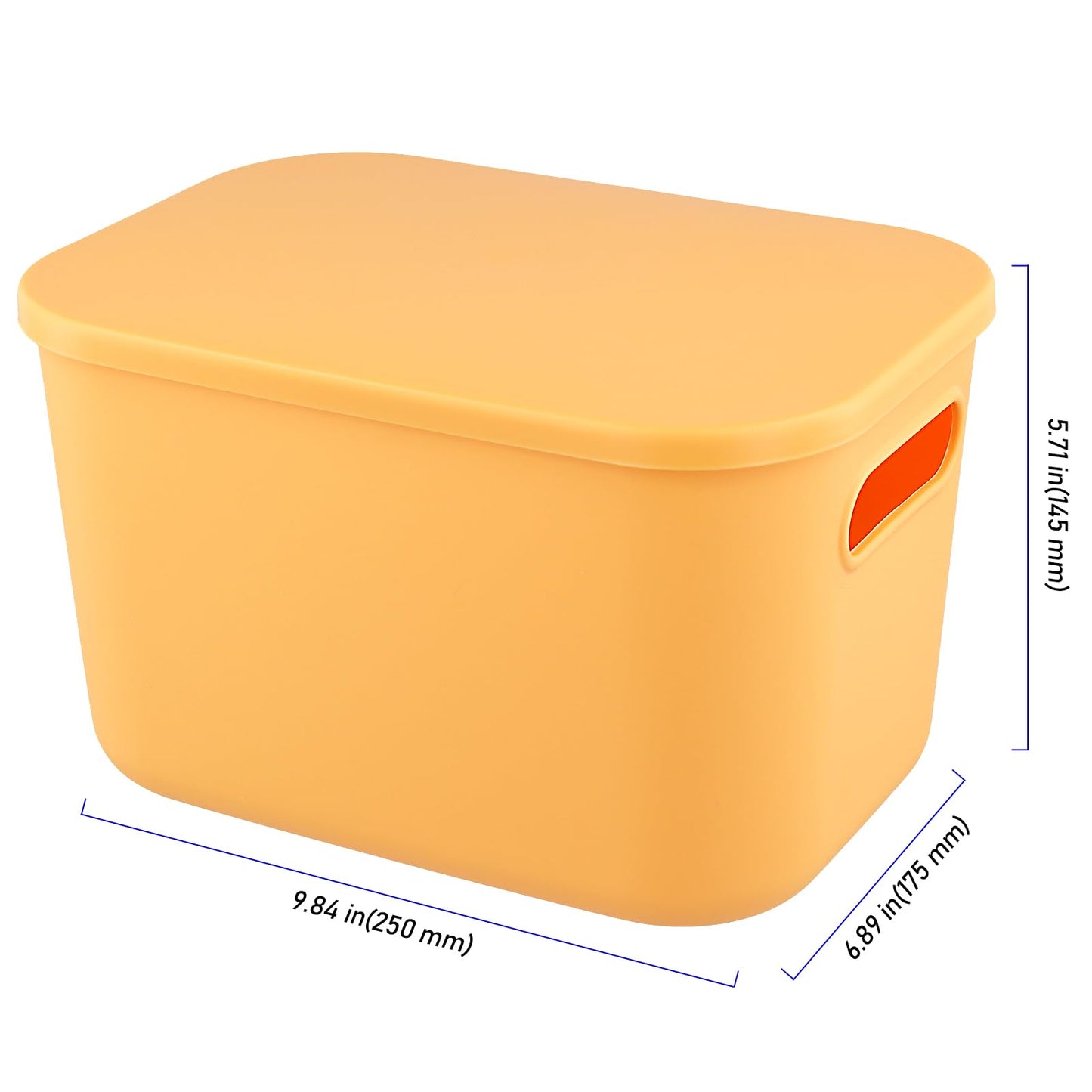 ZEONHEI 8 PCS Coloured Storage Boxes With Lids, Stackable Plastic Storage Baskets, Practical Bathroom Storage Containers for Living Room, Kitchen