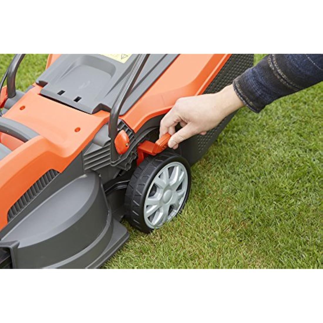 Flymo Speedi-Mo 360C Electric Wheeled Lawn Mower, 1500 W, Cutting Width 36 cm, Orange/black