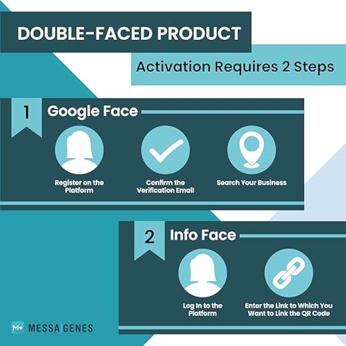 Reusable Review Tap Card for Google Reviews and Menu or Website- 2-Cards Pack - QR & Tap NFC Review + QR INFO Card - Review Us on Google Tap Card - iPhone & Android - Set Up at Home | by MESSAGENES